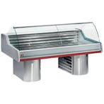 Gekoelde vitrine toonbank met gebogen ruit, op sokkels, Zakelijke goederen, Horeca | Keukenapparatuur, Verzenden, Nieuw in verpakking