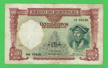 Portugal. - 500 Escudos - 1942 - Pick 155 (Zonder