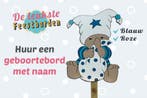 Geboortebord Baby met muts blauw goedkoop huren voor jongen, Ophalen, Zo goed als nieuw, Geboortebord