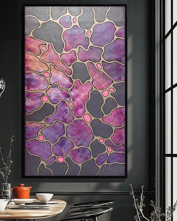 Ksavera - Pearlescent A1431 - abstract painting on XXL, Antiek en Kunst
