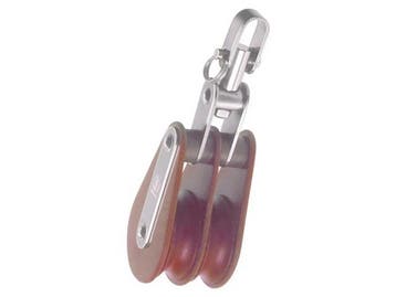HYE Blok 2 Poelies Met Warteloog 10x35 mm, Ophalen of Verzenden, Nieuw, Zeilboot of Motorboot