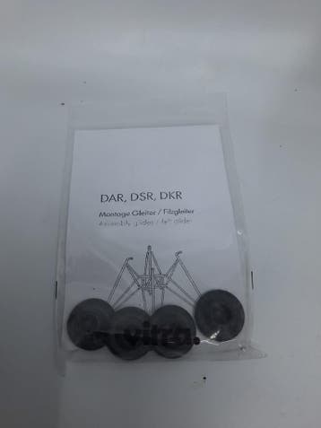 Vitra DAR voetdopjes, glad, zwart, Ophalen, Nieuw in verpakking