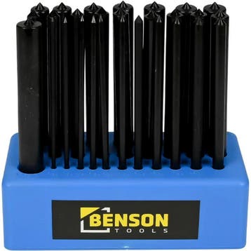 Benson 28-delige precisie ponsset - carbonstaal - 123 mm..., Ophalen of Verzenden, Nieuw