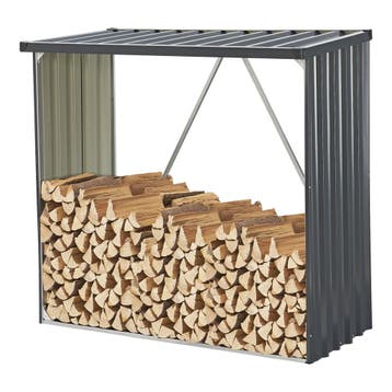 [casa.pro] Stalen brandhout rek Kalmar houtopslag 156x80x152, Verzenden