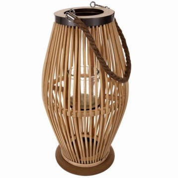 Gardlov bamboe rotan lantaarn groot - Sfeervolle 40 cm la..., Ophalen of Verzenden, Nieuw