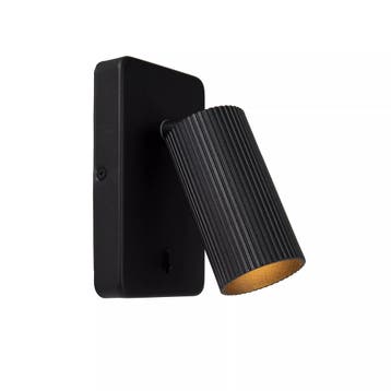 Lucide CLUBS - Bedlamp / Wandlamp - 1xGU10 - Zwart, Verzenden, Zo goed als nieuw