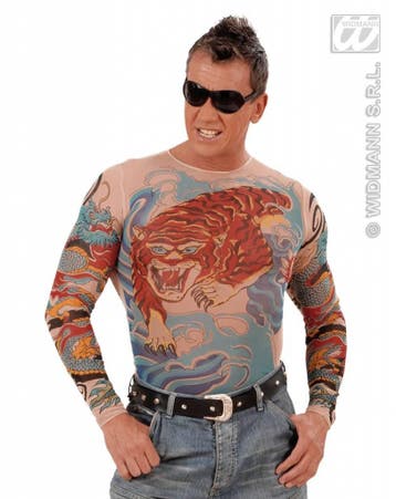 Tattoo shirt tijger en draak, Ophalen of Verzenden, Nieuw