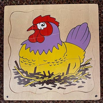 Groeipuzzel Kuiken-Kip (4 lagen), Verzenden, Nieuw