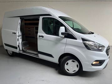 Ford Transit Custom SERVICEWAGEN LANG/ HOOG 320 2.0 TDCI EUR, Stof, Gebruikt, Euro 6, Wit