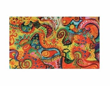 Haarband Multifunctioneel 45x25cm - Paisley Patroon - Geel, Nieuw