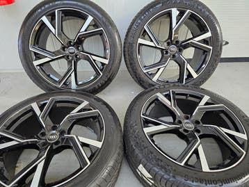 Audi e-tron Q7 Q8 Touareg 21 inch velgen zomerbanden Black, 265 mm, Banden en Velgen, Nieuw, Personenwagen