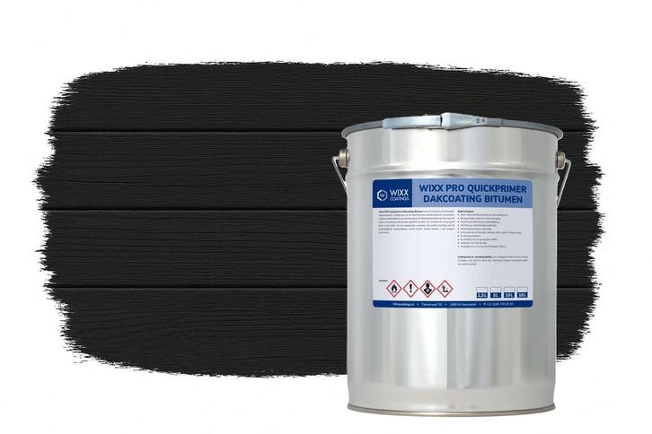 Wixx PRO Dakcoating Bitumen Zwart Zwart 5L, Doe-het-zelf en Verbouw, Verf, Beits en Lak, Verf, Zwart, Nieuw, Minder dan 5 liter