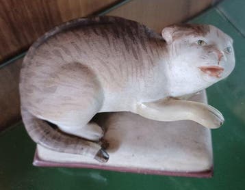 Verbilki - Figuur - Gatto su cuscino - Porselein