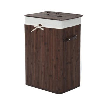 TRUUSK Bamboe Wasmand Met Deksel - Canvas Zak 72L - Opvouwba, Huis en Inrichting, Verzenden, Nieuw