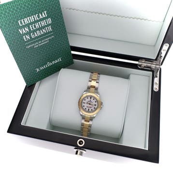 Rolex Yacht-Master Ladies 29mm 69623; Automatisch Dames H..., Overige merken, Gebruikt, Overige materialen, Ophalen of Verzenden