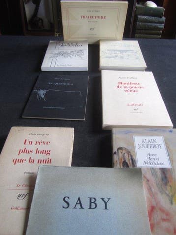 Alain Jouffroy - Lot de 9 livres. Signés - 1955