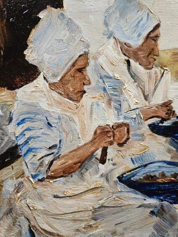Toegeschreven aan Sara Bisschop (1894-1992 - Schitterende, Antiek en Kunst, Kunst | Schilderijen | Klassiek