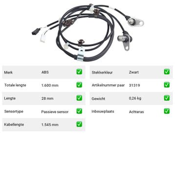 ABS-sensor Suzuki Grand Vitara 2.7 4x4 (FT, HT) Van 2001-09, Verzenden, Nieuw, Suzuki