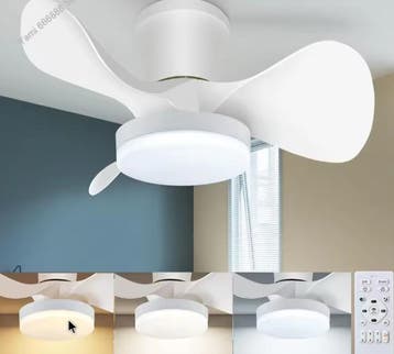 Stille Plafondventilator met LED Licht en Afstandsbediening, Verzenden, Nieuw
