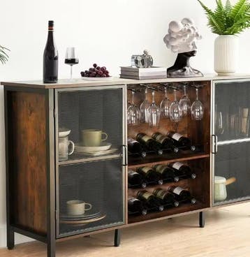 Massief Houten Wijnkast voor Thuis of Bar, Verzenden, Nieuw