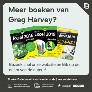 Microsoft Excel 2021 voor dummies / Voor Dummies - Greg, Boeken, Informatica en Computer, Verzenden, Gelezen, Greg Harvey