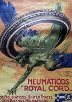 Plinio Codognato - Manifesto pubblicitario pneumatici “Royal, Antiek en Kunst
