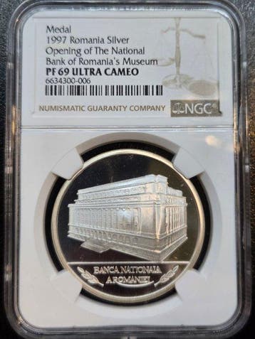 Roemenië. Silver medal 1997, Opening of the National Bank of