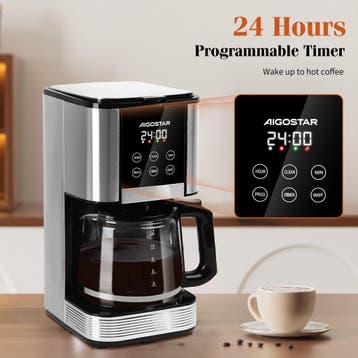 Koffiezetapparaat - filterkoffie - Glazen pot - RVS, Verzenden, Zo goed als nieuw