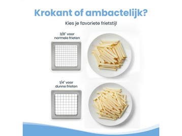 Fornello Frietsnijder DuoBlade - Patatsnijder - 2 messen RVS, Verzenden, Nieuw