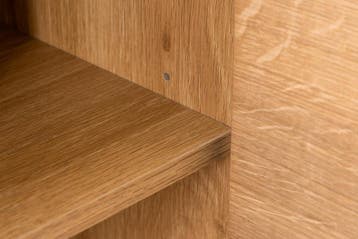 Highboard ATELIER 140 cm, naturel eikenhoutlook met zwarte, Ophalen of Verzenden, Nieuw