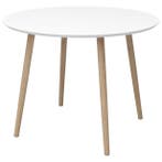 Sofacompany Allie Eettafel Wit - Showroommodel - Outlet, Gebruikt, Ophalen of Verzenden, Overige houtsoorten, 100 tot 150 cm