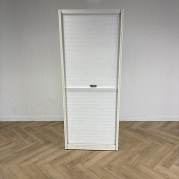 Bulo roldeurkast vv 4 legborden  198x80x45 cm, wit-, Ophalen of Verzenden, Gebruikt