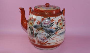 Theepot - Keramiek - Antieke Kutani-theepot