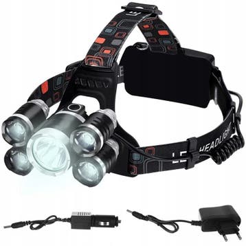 Hoofdlamp - Maxozo Hofdy - Oplaadbaar - 5 Koplampen - 500, Caravans en Kamperen, Ophalen of Verzenden, Nieuw