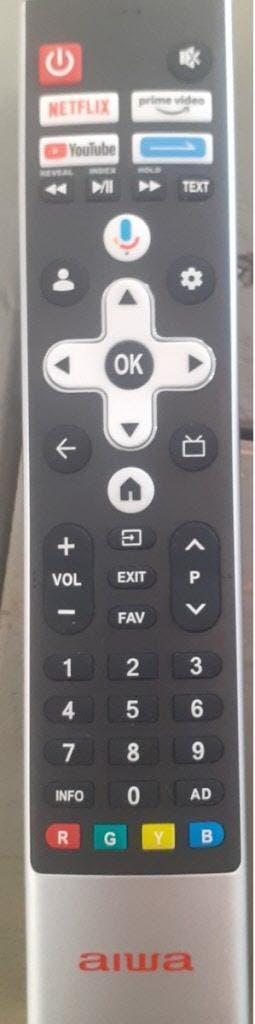 Afstandsbediening Aiwa 55go70804uhd, Audio, Tv en Foto, Ophalen of Verzenden, Nieuw, Origineel