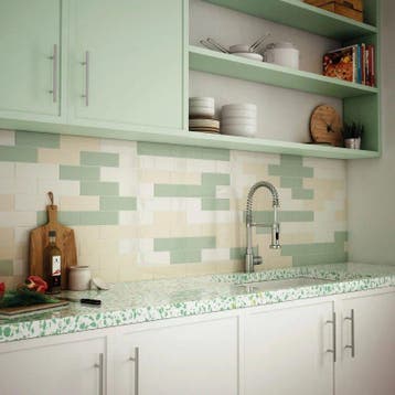 Wandtegel Groen 6,5x20cm (Muurtegels, Afbouwmaterialen), Nieuw, 20 tot 40 cm, 10 m² of meer, Wandtegels