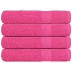 vidaXL Handdoeken FROGN 4 st 100x200 cm 360 g/m² roze, Verzenden, Nieuw, Roze