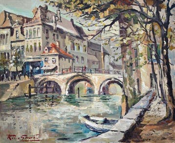 Robert Uldéric GERARD (1920) - Canal aux trois arches