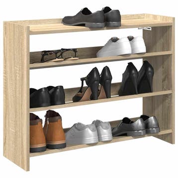 vidaXL Schoenenrek 80x25x62 cm bewerkt hout sonoma, Huis en Inrichting, Kasten | Schoenenrekken, Verzenden, Nieuw