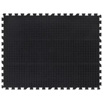 vidaXL Rubbertegel 12 mm 90x120 cm zwart, Sport en Fitness, Fitnessmaterialen, Verzenden, Nieuw