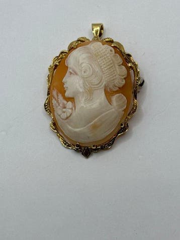 Broche - 18 karaat Geel goud, Sieraden, Tassen en Uiterlijk, Antieke sieraden
