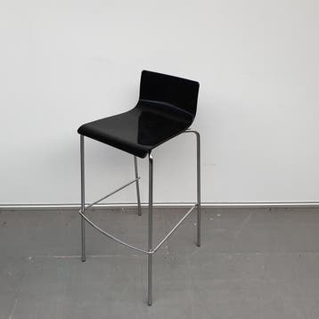 Sintesi hoge zwarte kunststof barkkruk - stapelbaar (alleen, Ophalen of Verzenden, Nieuw