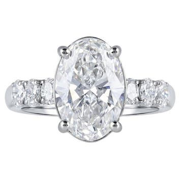 Ring - 14 karaat Witgoud - 2.85ct. tw. Diamant (Lab-grown) -, Nieuw