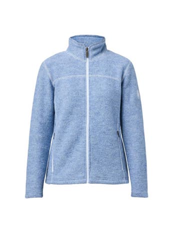 Ivanhoe dames wollen full-zip vest Beata Faded Denim - Blauw, Ivanhoe of Sweden, Verzenden, Nieuw, Blauw