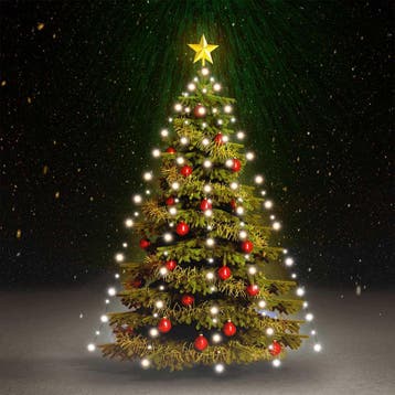 vidaXL Kerstboomverlichting met 150 LEDs koudwit net 150 cm, Verzenden, Nieuw, Kunststof
