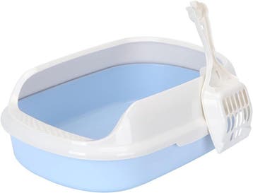 Kattenbak - Kattentoilet - 48x35x18 cm - Blauw - Nobleza •, Dieren en Toebehoren, Kattenbakken, Verzenden, Zo goed als nieuw