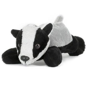 Semo das knuffel - pluche - 13 cm - grijs/zwart - bosdier, Verzenden, Nieuw