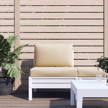 vidaXL Palletkussens 2 st stof beige, Verzenden, Nieuw, Beige