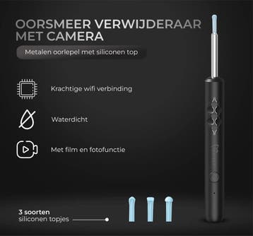 Oorsmeer Verwijderaar met Camera Dentect - Oorreiniger - 6, Ophalen of Verzenden, Nieuw