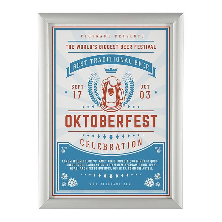 Kliklijst Waterdicht Quadra Zilver ABRI 35mm, Zakelijke goederen, Kantoor en Winkelinrichting | Kantoorartikelen